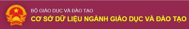 CƠ SỞ DỮ LIỆU NGÀNH GIÁO DỤC VÀ ĐÀO TẠO